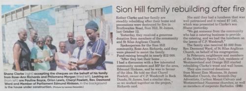 Sion Hill family rebuliding after fire