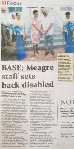 BASE: Meagre staff sets back disabled