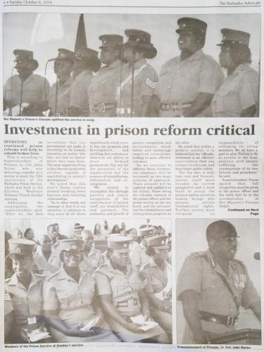 Investment in prison reform critical