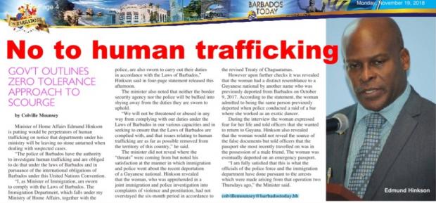 No to human Trafficking