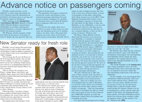 Advance notice of passengers comming